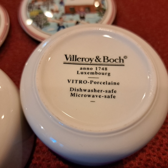 Set of 2 Villeroy & Boch Gérard Laplau Naif Christmas Trinket Jar, Jewelry dish - Picture 4 of 5